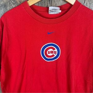 Nike Team MLB Chicago Cubs Vintage 2005 Center Swoosh T-Shirt Baseball Red